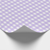 Lila Gingham Cadeaupapier (Hoek)