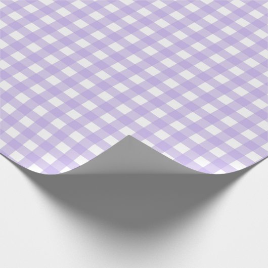 Lila Gingham Cadeaupapier (Hoek)