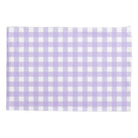 Lila Gingham Kussensloop (Achterkant-Links)