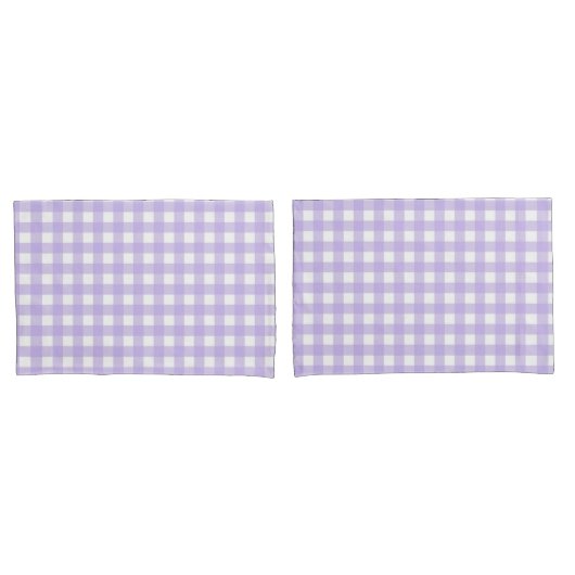 Lila Gingham Kussensloop (Voorkant-Set)
