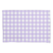 Lila Gingham Kussensloop (Voorkant-Links)
