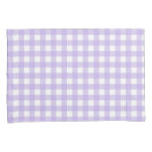 Lila Gingham Kussensloop (Voorkant-Rechts)