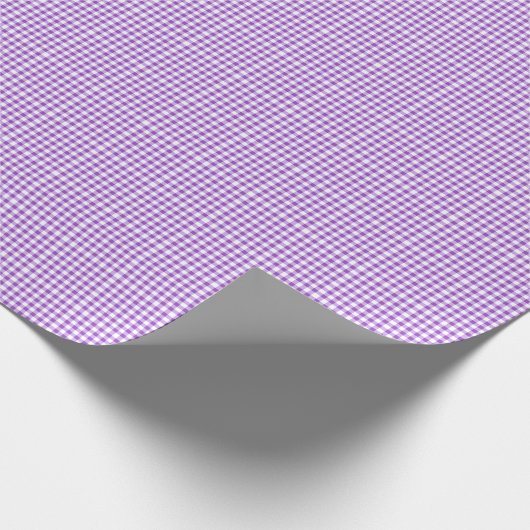 Lila gingham-pakpapier cadeaupapier (Hoek)
