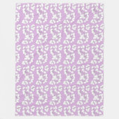 Lila Ginkgo Biloba Fleece Blanket Deken (Voorkant)