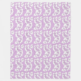 Lila Ginkgo Biloba Fleece Blanket Deken