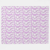 Lila Ginkgo Biloba Fleece Blanket Deken (Voorkant (Horizontaal))