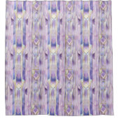 Lila Glas in lood Elegantie Douchegordijn (Voorkant)