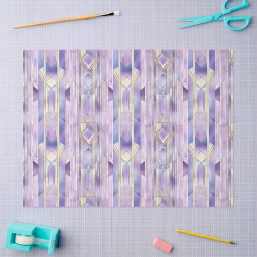 Lila Glas in lood Elegantie Tissuepapier (Craft)