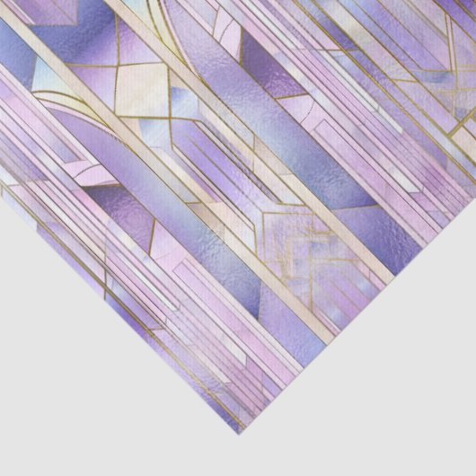 Lila Glas in lood Elegantie Tissuepapier (Detail)