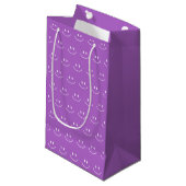 Lila Glimlach Patroon Cadeautas (Voorkant Gekanteld)
