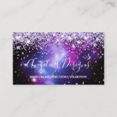 Lila Glitter Blue Paars Galaxy Online Store Visitekaartje (Voorkant)