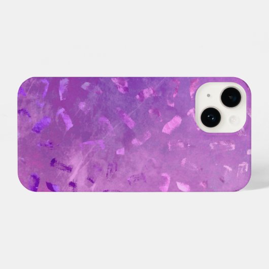 Lila glitter iPhone hoesje (Achterkant horizontaal)