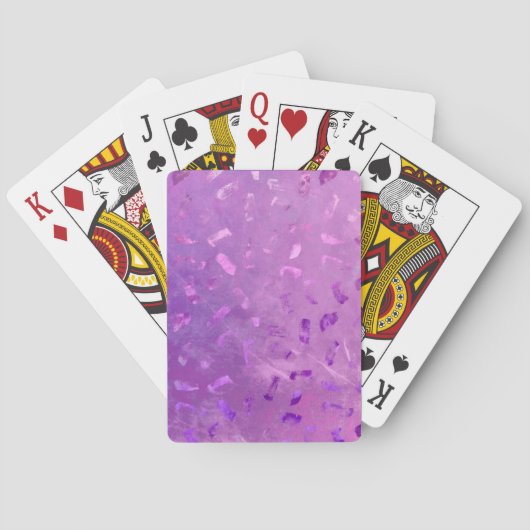 Lila glitter pokerkaarten (Achterkant)