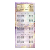 Lila Glitter Waterverf Faux Gold Foil Prijs Reclamekaart (Voorkant)