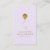 Lila & Gold Balloon Event Planner Social Media Visitekaartje (Voorkant)