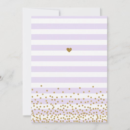 Lila Gold Bridal Brunch nodigt Kaarten Mimosa uit (Achterkant)