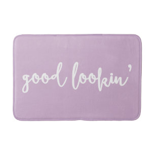Lila Good Lookin' Calligraphy Script Bath Mat
