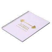 Lila & Goud Gepersonaliseerde Fitness Journal Notitieboek (Linkerzijde)