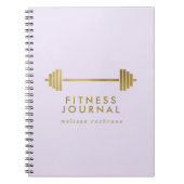 Lila & Goud Gepersonaliseerde Fitness Journal Notitieboek (Voorkant)
