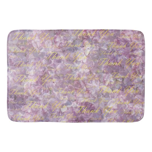 lila, goud, zilver, dankjewel, bloemen, bloemen, b badmat (Voorkant)