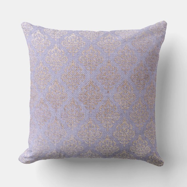 Lila goudslagerij Omkeerbaar Decoratief Pillow Kussen (Voorkant)