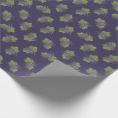Lila grafiekpatroon cadeaupapier (Hoek)