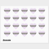 Lila Grijs Chevron Baby shower Favor Stickers (Vel)