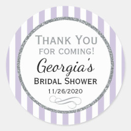 Lila grijs Vrijgezellenfeest Dank je grijze oormer Ronde Sticker