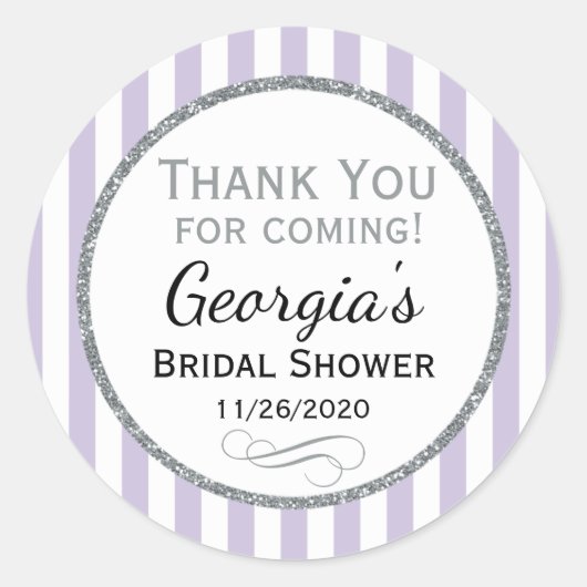 Lila grijs Vrijgezellenfeest Dank je grijze oormer Ronde Sticker (Voorkant)