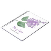  Lila grilly, schattig gepersonaliseerd Notitieboek (Linkerzijde)