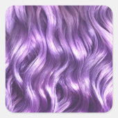 Lila Hair Background Square Sticker (Voorkant)