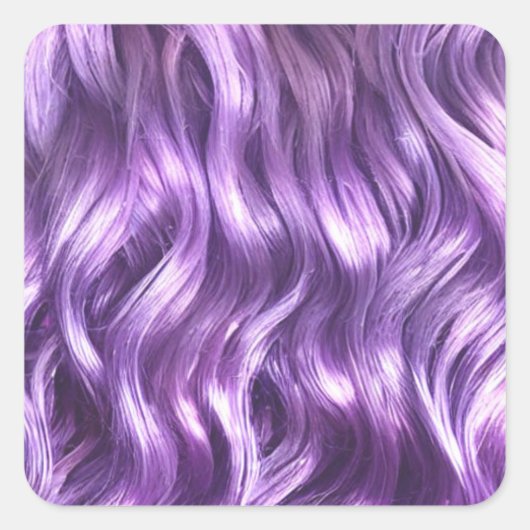 Lila Hair Background Square Sticker (Voorkant)