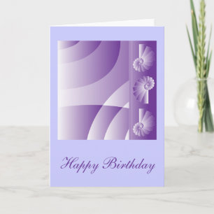 Lila "Happy Birthday" ontwerp Kaart