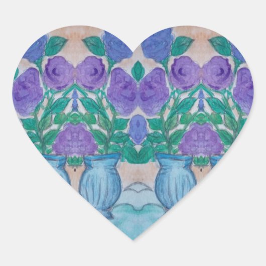 lila hart sticker (Voorkant)