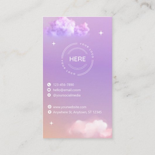 Lila Hartelijk dank voor uw bestelling QR-code inv Visitekaartje (Achterkant)