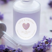 Lila hartliefde en Bedankt ter ondersteuning van b Ronde Sticker