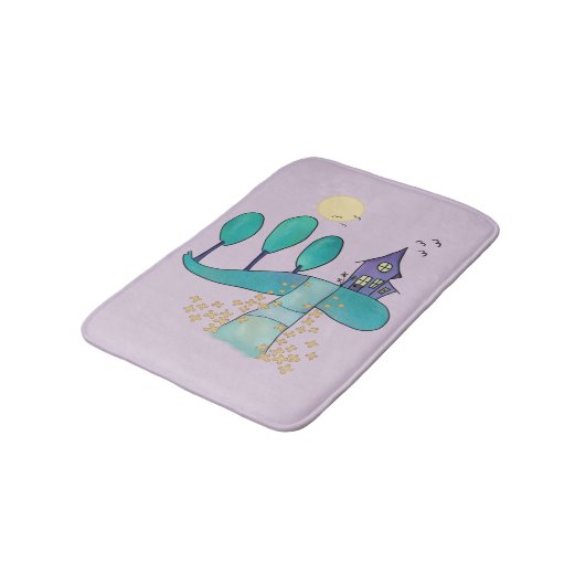 Lila Haus Badmat (Gekanteld)