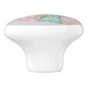 lila Haus Keramische Knop (Zijkant)