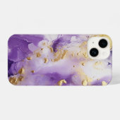 Lila Haze Marmer iPhone Hoesje (Achterkant horizontaal)