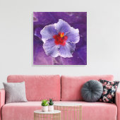 Lila Hibiscus Canvas Afdruk (Insitu (Woonkamer))