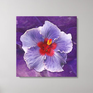 Lila Hibiscus Canvas Afdruk