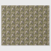  Lila Hibiscus Purple Flowers Floral Cadeaupapier (Vlak)