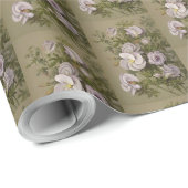 Lila Hibiscus Purple Flowers Floral Cadeaupapier (Rol Hoek)