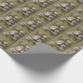  Lila Hibiscus Purple Flowers Floral Cadeaupapier (Hoek)