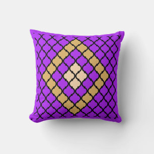 Lila Honeycomb Omkeerbaar Sierkussen