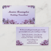 Lila huwelijksconsultant visitekaartje (Voorkant / Achterkant)