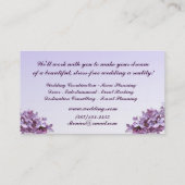 Lila huwelijksconsultant visitekaartje (Achterkant)