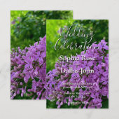 Lila Huwelijkselegante paarse lavendelbloem Kaart (Voorkant / Achterkant)
