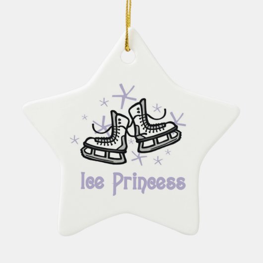 Lila Ice Princess T shirten en Gifts Keramisch Ornament (Voorkant)