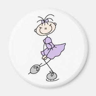 Lila ijsschaatsen Magnet
